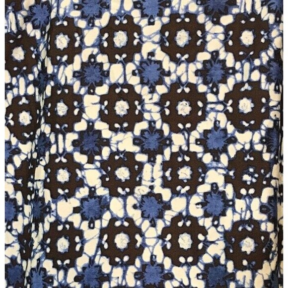 Michael Kors Tank Top Women's M Cami Shelf Bra Gold MK Logo Straps Blue Brown - Picture 6 of 10